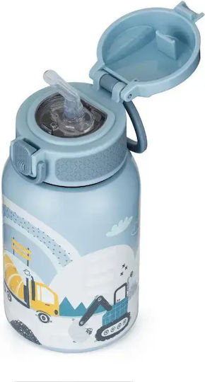Petite & Mars Termos Sticlă Pentru Copii Din Oțel Inoxidabil Albastru 350ml
