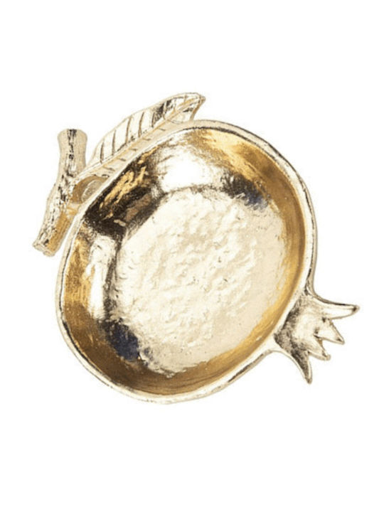 Decorative Polyresin Gold Platter 18.5x17x4cm