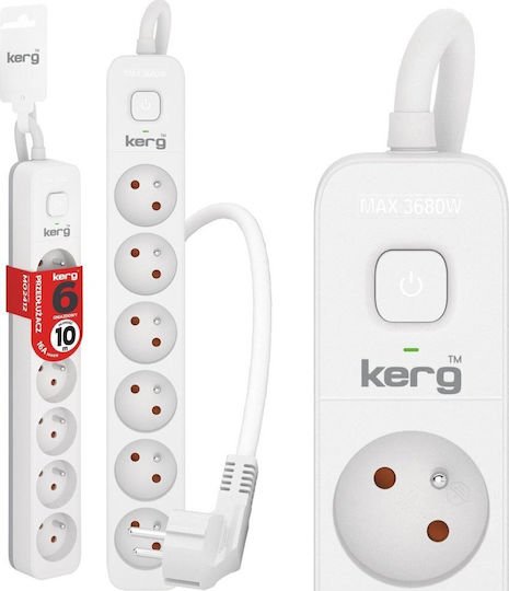 Power Strip 6 Sockets with Switch and 10m Cable