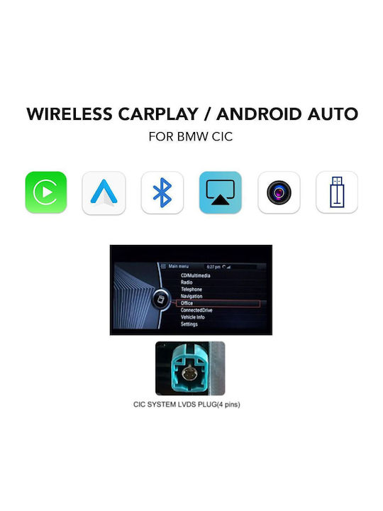 Digital IQ Car Audio System for BMW E90 / E91 / E92 / E60 / F01 Bluetooth USB WiFi GPS Apple CarPlay Android Auto with 10.2" Touch Screen