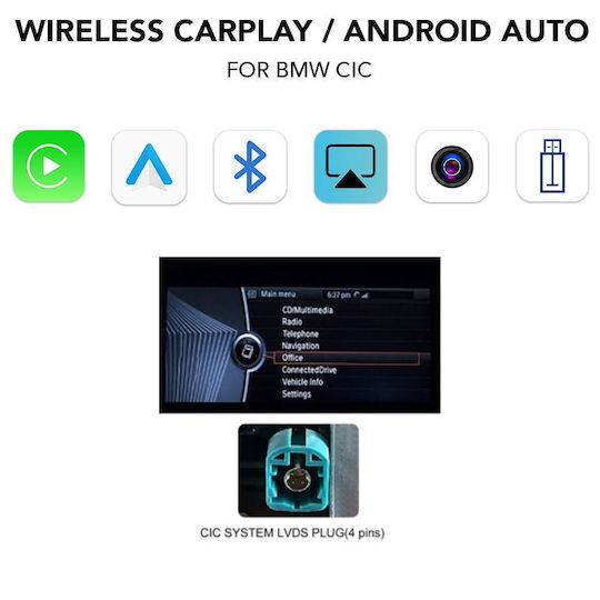 Digital IQ Автомобилна Аудио Система за BMW E90 / E91 / E92 / E60 / F01 (Bluetooth/USB/WiFi/GPS/Apple CarPlay/Android Auto) с Touch Screen 10.2"