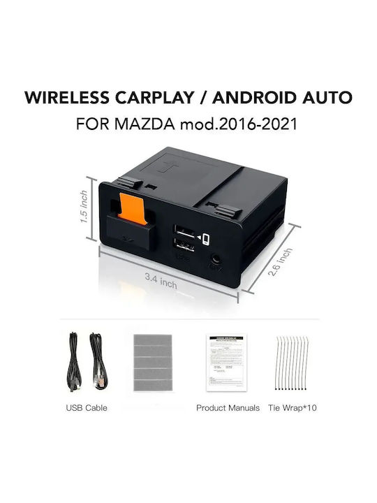 Digital IQ Car Audio System for Fiat 124 Mazda 2 / 3 / 6 / MX-5 / CX-3 / CX-5 / CX-9 2016-2021 Bluetooth USB WiFi GPS Apple CarPlay Android Auto