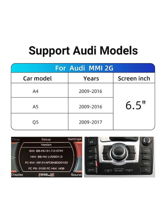 Digital IQ Auto-Audiosystem für Audi A4 / A5 / Q5 Dodge Journey Chrysler Vision 2009-2017 mit Touchscreen 6,5"