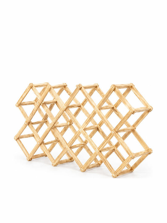 Tabletop Wooden Wine Rack for 10 Bottles Brown 45x31cm