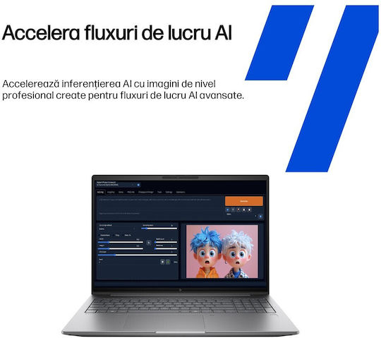 HP ZBook X G1i 16" IPS FHD+ (Ultra 7-255H/32GB/1TB SSD/RTX PRO 1000 Blackwell/Windows 11 Pro) (Tastatură US)