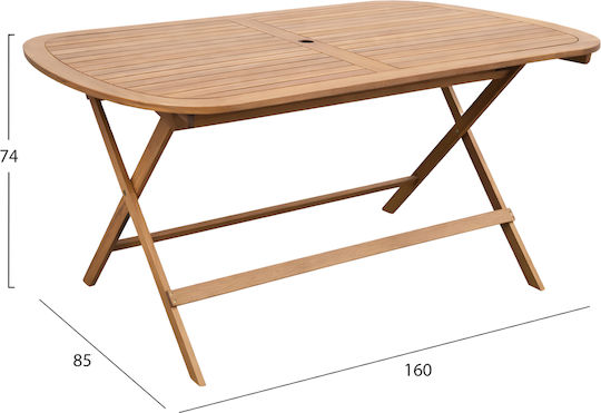 Filly Foldable Table 160x85x74 Natural Filly Foldable Table 160x85x74 Natural