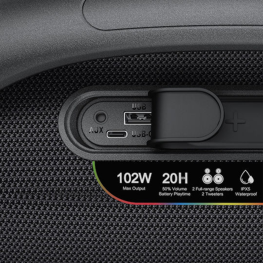 Acefast K11 Pro Boxă Bluetooth 102W cu Radio Negru