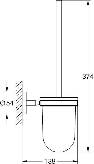 Grohe Glass Bathroom Toilet Brush