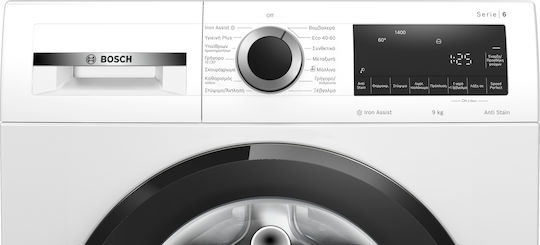 Bosch Πλυντήριο Ρούχων 9kg με Τεχνολογία Ατμού 1400 Στροφών Iron Assist WGG244ZWGR