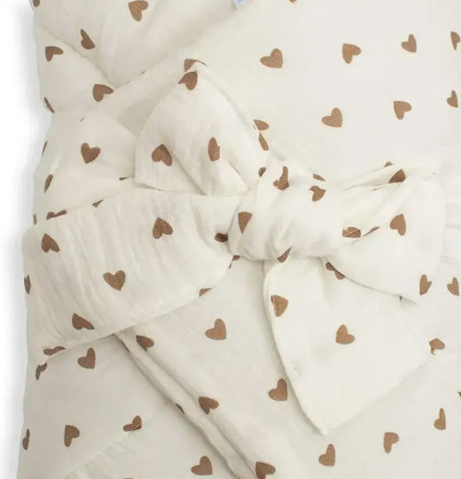 New Baby Pătură Pepinieră Swaddling 100% Bumbac Bej 75x75cm