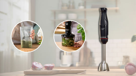 Bosch Serie 4 Ραβδομπλέντερ με Ανοξείδωτη Ράβδο 1000W Μαύρο