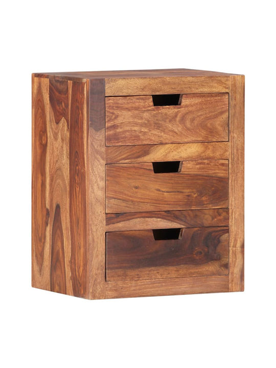 Wooden Beige Bedside Table 40x30x50cm