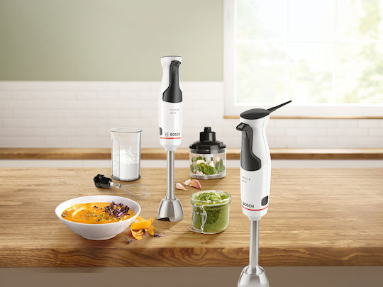 Bosch Serie 4 Handmixer mit Inox-Stab 800W Weiß
