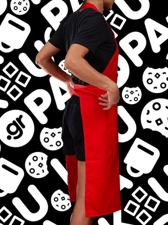 Jordan Red Kitchen Apron with Pockets Adults