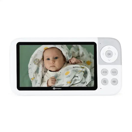 Petite & Mars Eve 5.0 Monitor pentru bebeluși Fără fir cu Audio bidirecțională și Cântece de leagăn și melodii