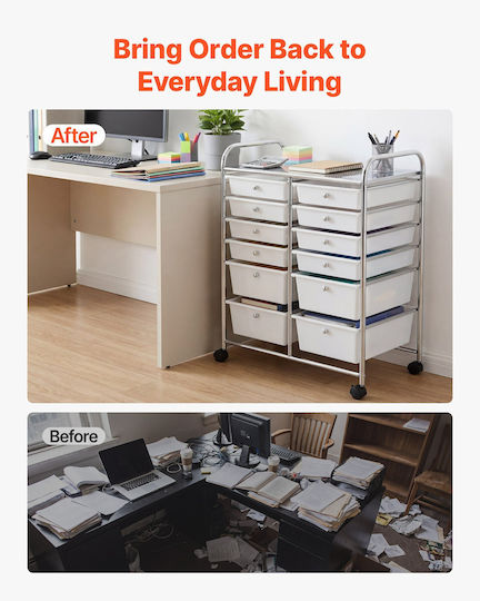 Vevor Metallic Grey Kitchen Trolley