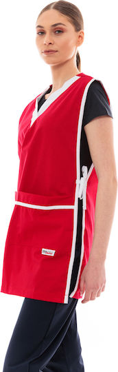 IdealPress Waiter Full Body Apron Red