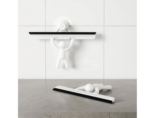 Καθαριστής Τζαμιών Μπάνιου Umbra Buddy Squeegee Αυτοκόλλητη Βάση Διαστάσεις 27x4x19cm Whites-11527