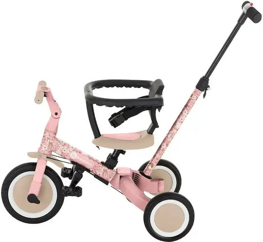 Petite & Mars Turbo Tricicletă pentru copii cu mâner pentru părinți 5 în 1 pentru 1.5+ Ani Roz 613359