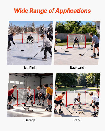 Vevor Τέρμα Street Hockey Ατσάλι 142 X 113 Εκ Lhqgqqmsbqm5rzk3y001v0