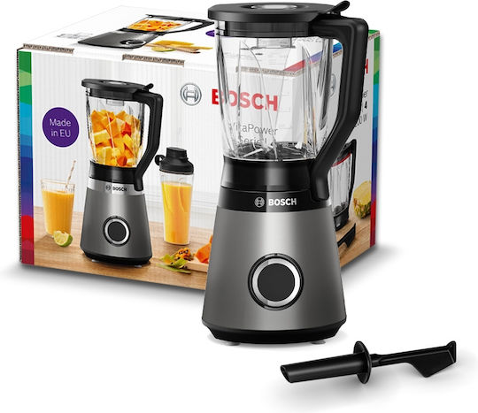 Bosch Serie 4 Μπλέντερ με Γυάλινη Κανάτα 1.5 lt 1200W Ασημί