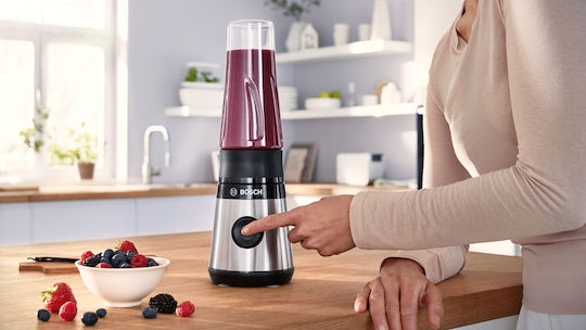 Bosch Serie 2 Μπλέντερ με Κανάτα Tritan 600 ml 450W Inox