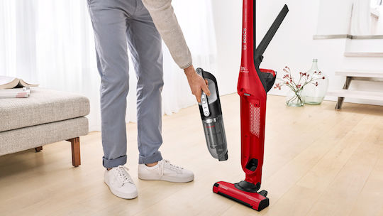 Bosch Прахосмукачка 2 в 1 Stick & Ръчна Червена BBH3ZOO28