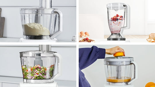 Bosch MultiTalent 8 Multifunctional Food Processor 1100W With 3.9lt Bowl And White Blender Jug