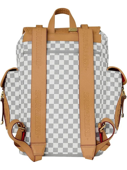 Sprayground Ученическа Раница с Джоб за Бутилка Embossed Cream Check Monte Carlo Унисекс 29 x 15 x 45.7см