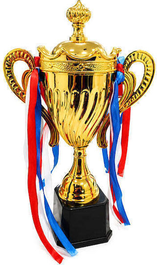 Gold Trophy Cup Award Ribbons 28cm