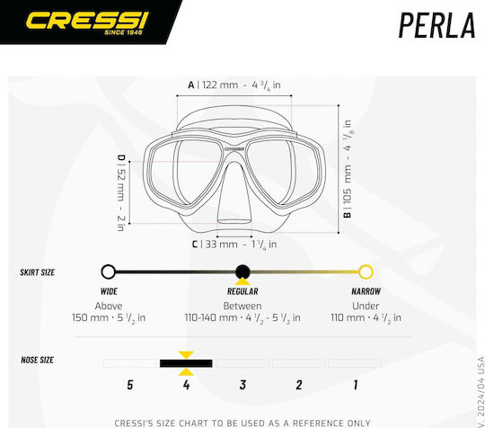 CressiSub Perla Diving Mask Silicone Yellow