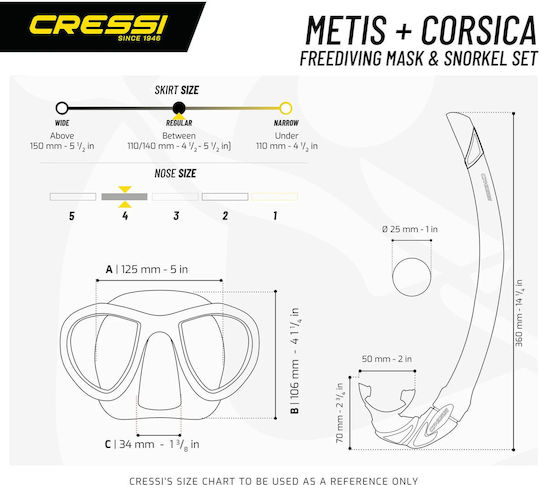 CressiSub Metis & Corsica Combo Mască De Scufundare Din Silicon Cu Snorkel Negru / Albastru Camo