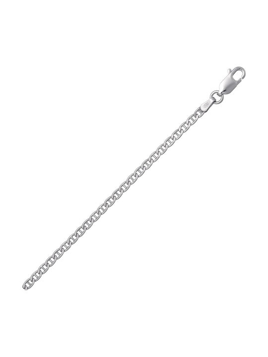 Verorama Male Cross with Crucified in Silver with Chain