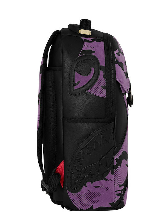 Sprayground Ученическа Раница С Джоб За Бутилка Purple Flocked Camo 29 x 15 x 45см