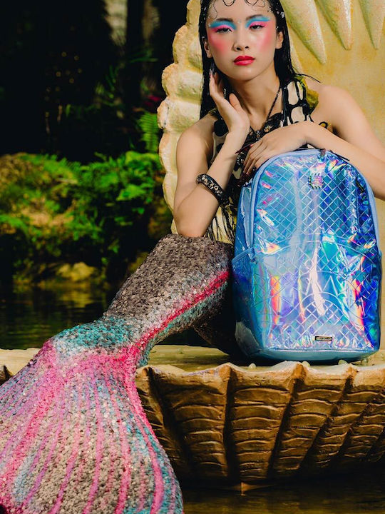 Sprayground School Backpack Junior High-High School with Water Bottle Holder African Intelligence Mermaid Scales 29 x 15 x 45cm