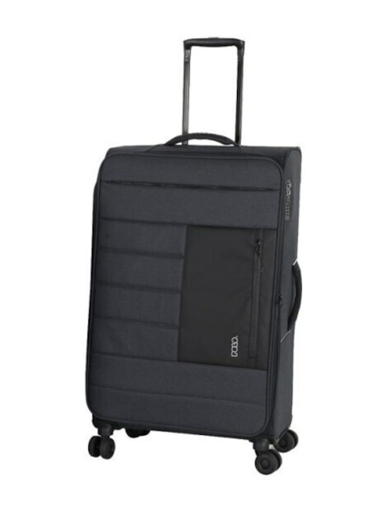 Polo Athens Fabric Suitcases Fabric Anthracite Set 3 Pieces Polo Athens Fabric Suitcases Fabric Anthracite Set 3 Pieces