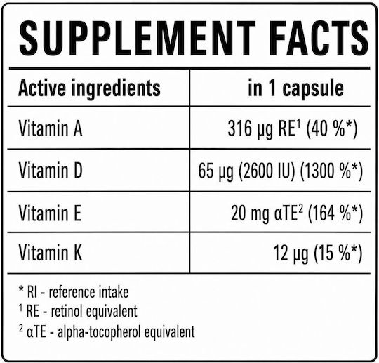 Immortal Nutrition ADEK Добавка за здравa кожа 60 меки капсули Immortal Nutrition