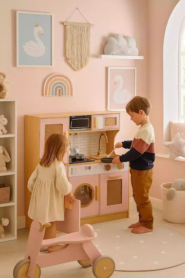 Hölzernes Kinderküche Mit Sound Licht Und Elektronischer Spülbecken Milano