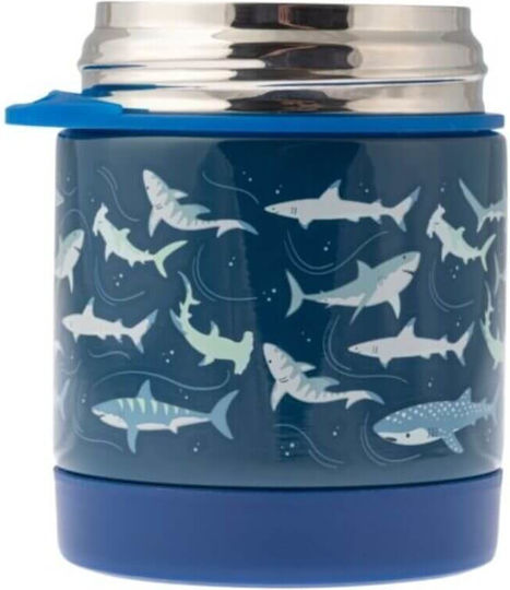 Stephen Joseph Set Shark Food Container School Insulated Lunch Bag Blue