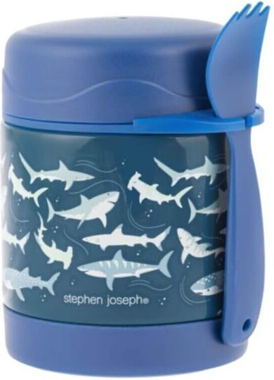 Stephen Joseph Set Shark Food Container School Insulated Lunch Bag Blue