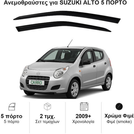 Heko Satz Windabweiser Vordere Dark Fime für Suzuki Hoch Nissan Pixo 2Stück