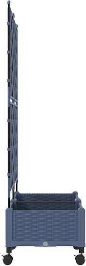 vidaXL Set of 2 Grey Plastic Flower Pots