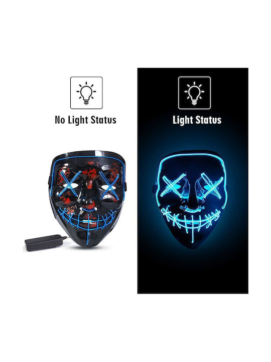 Halloween Mask Led Neon Electroluminescent Wire Luminous Purge Horror Mask