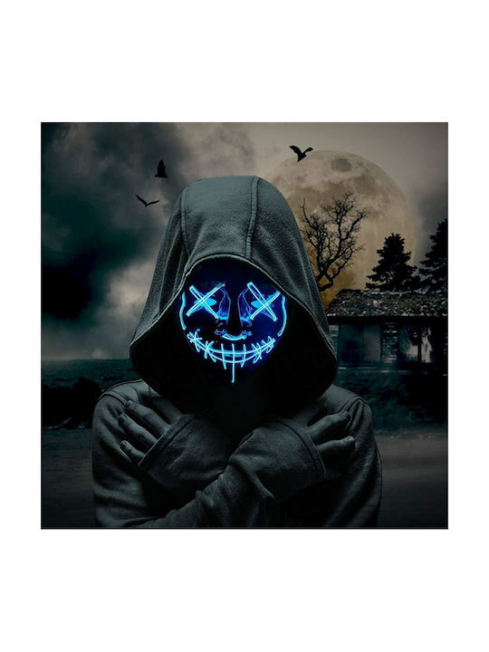 Halloween Mask Led Neon Electroluminescent Wire Luminous Purge Horror Mask