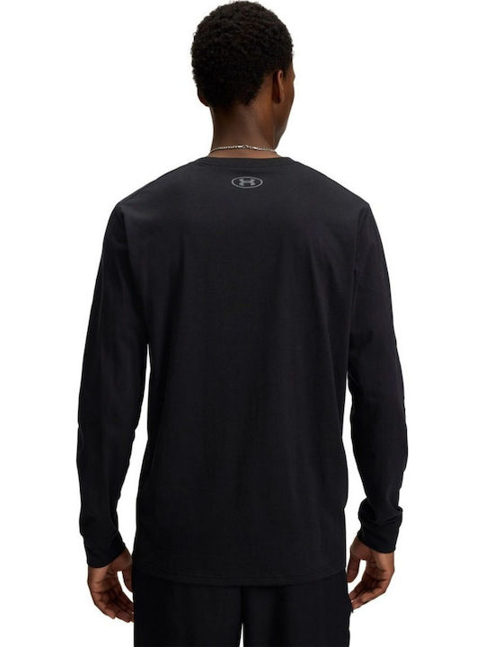 Athletic Long Sleeve Black Blouse