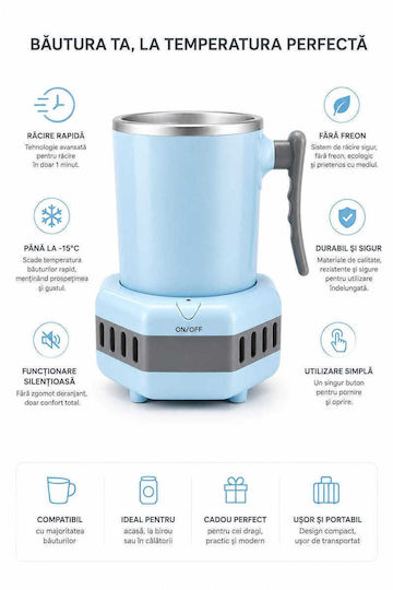 Pahar Termos Aluminiu 350ml Albastru