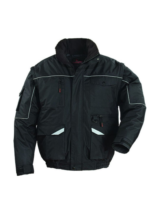 Coverguard Jachete De Lucru Cu Elemente Reflectorizante Pentru Iarnă Negru