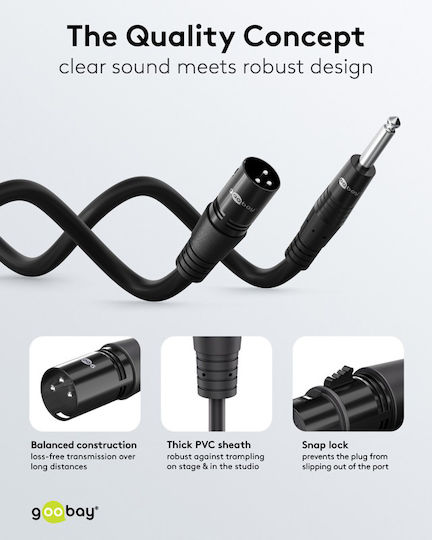 Goobay Cable XLR male - Μαύρο 1.5m 80361