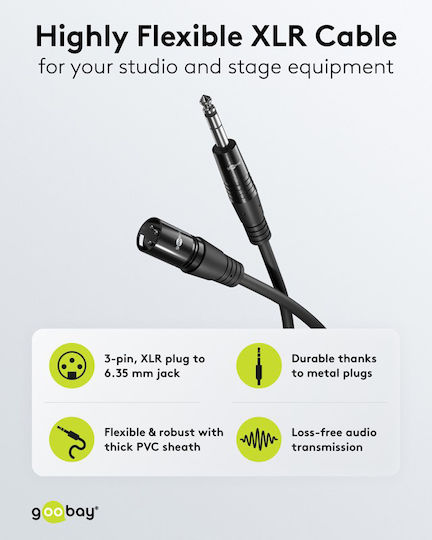 Goobay Cable XLR male - Μαύρο 1.5m 80361