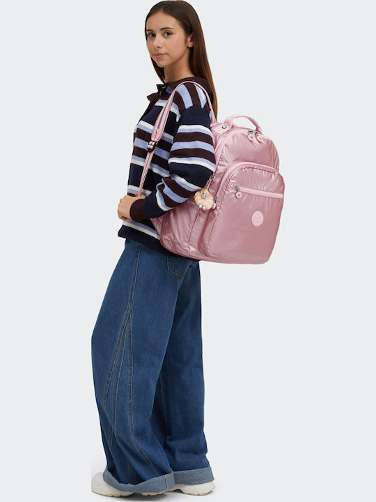 Kipling Seoul Backpack for Laptop 15" in Pink Colour